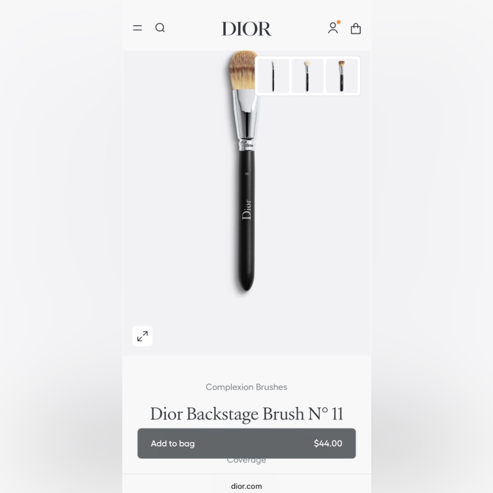 DIOR BACKSTAGE LIGHY COVERAGE FLUID FOUNDATION BRUSH #11 (NEW IN SEALED POUCH)